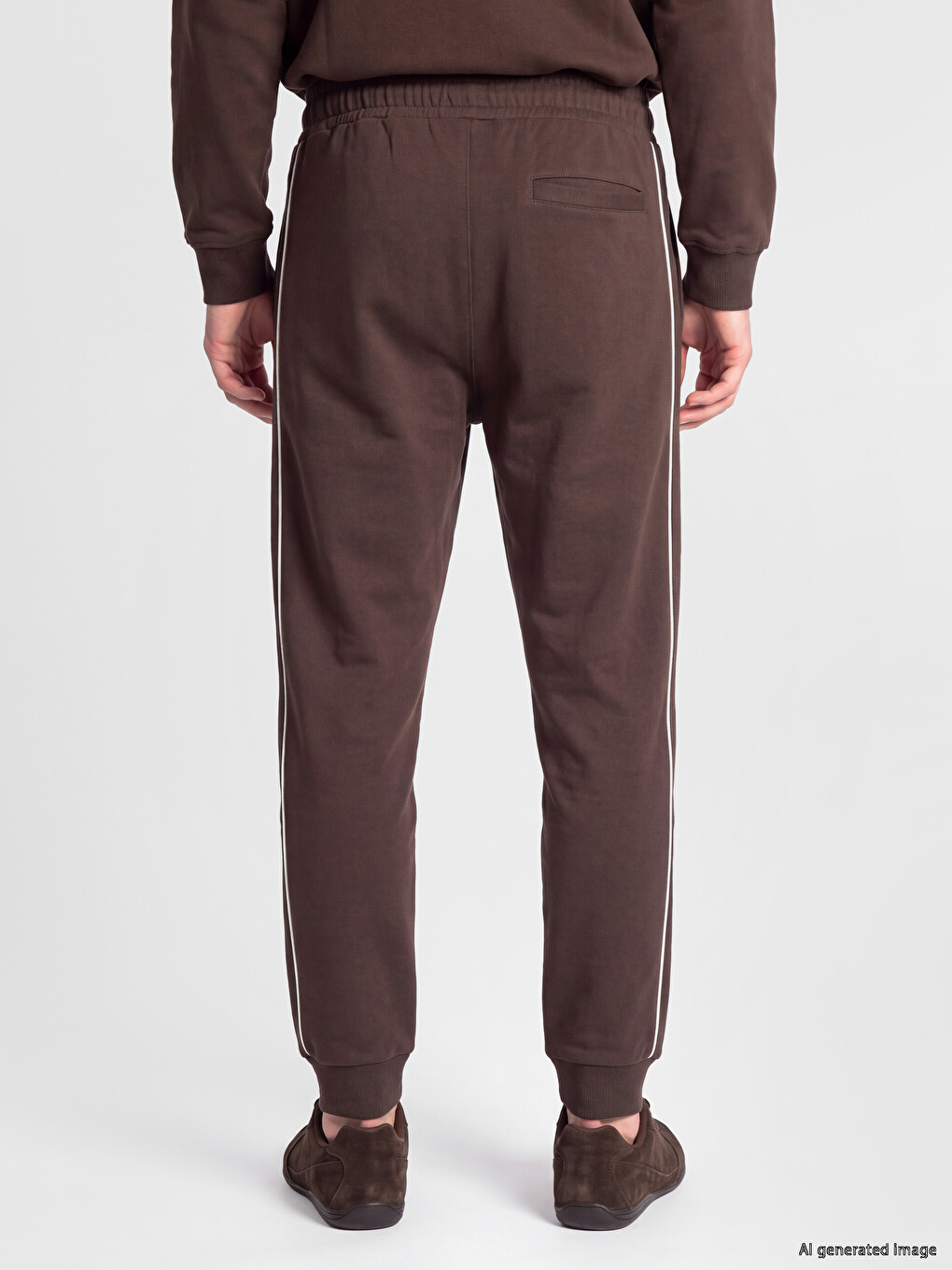 Kahverengi Regular Fit Erkek Jogger Eşofman Altı-3