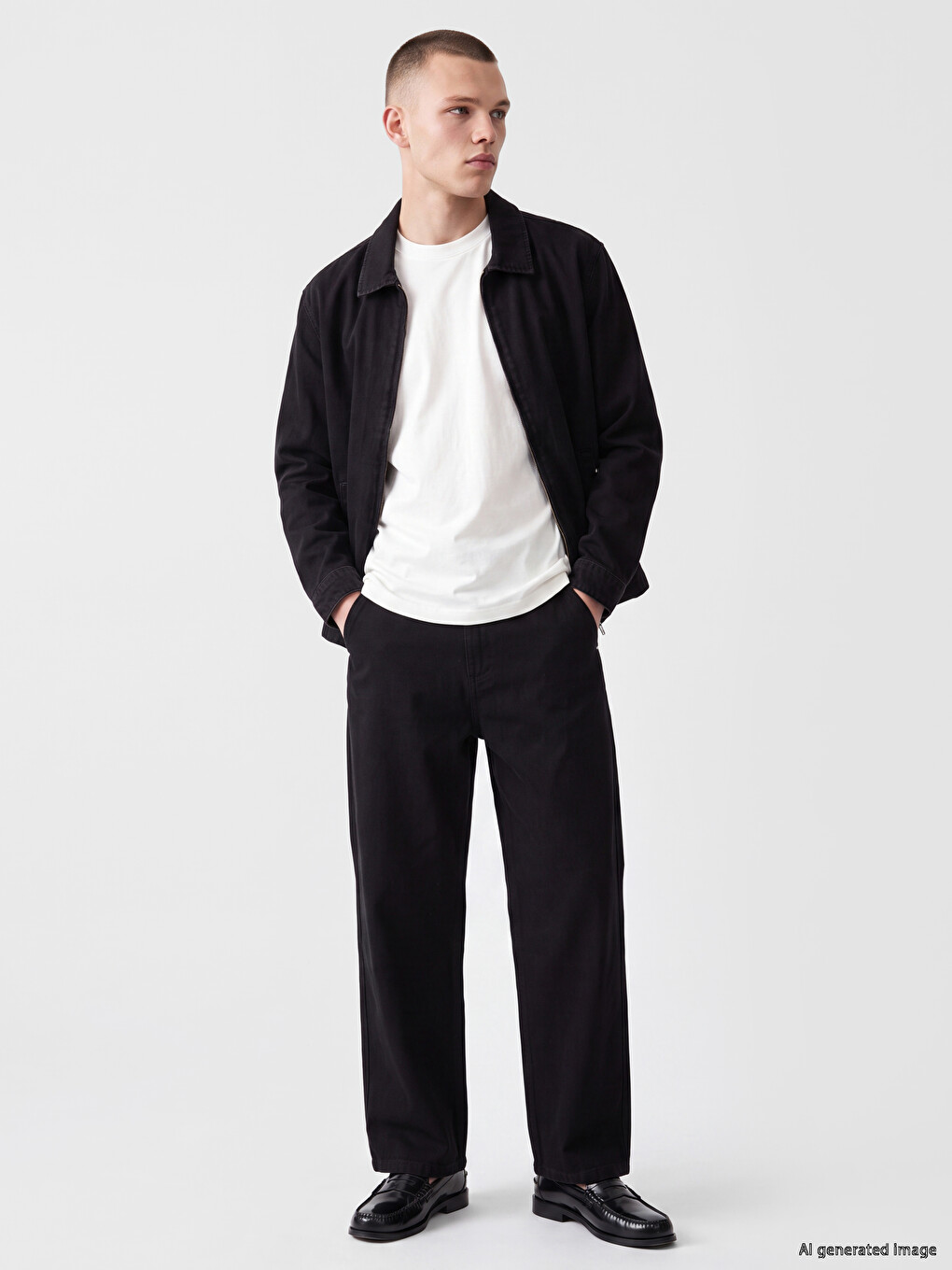 Man Black Denim Jacket-1