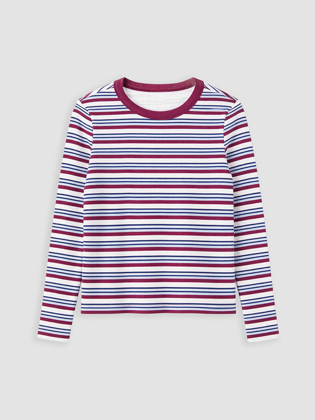 Crew Neck Striped Girls' T-shirt