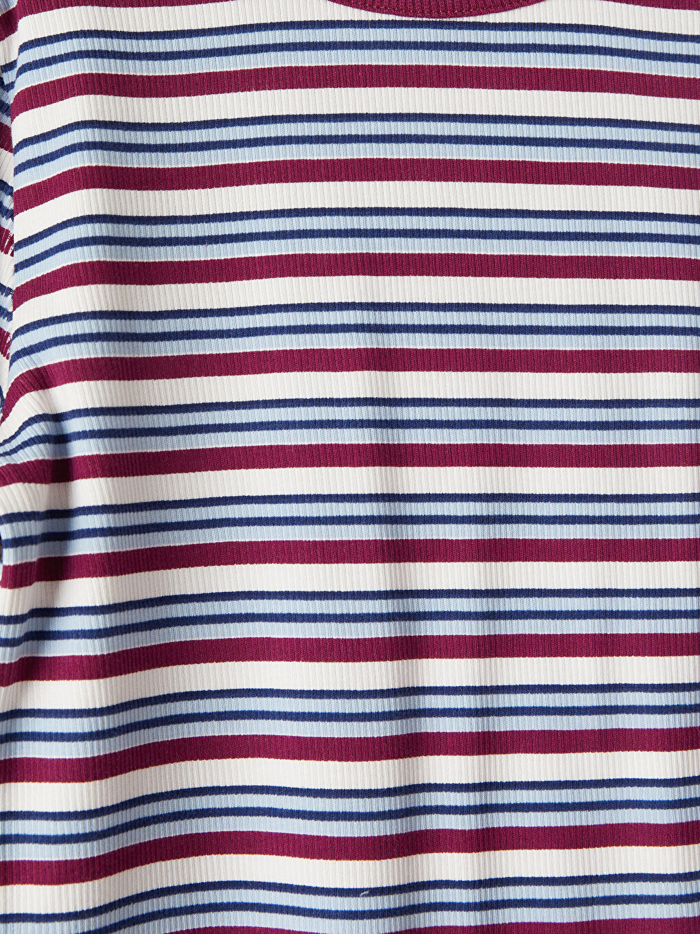 Crew Neck Striped Girls' T-shirt-1