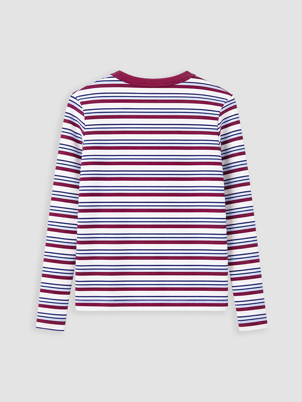 Crew Neck Striped Girls' T-shirt-2