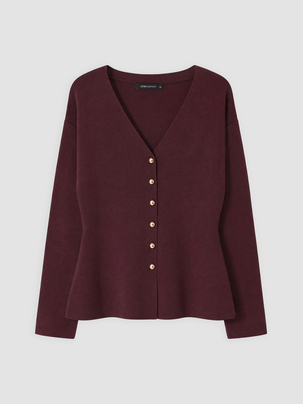 Woman Plum Cardigan