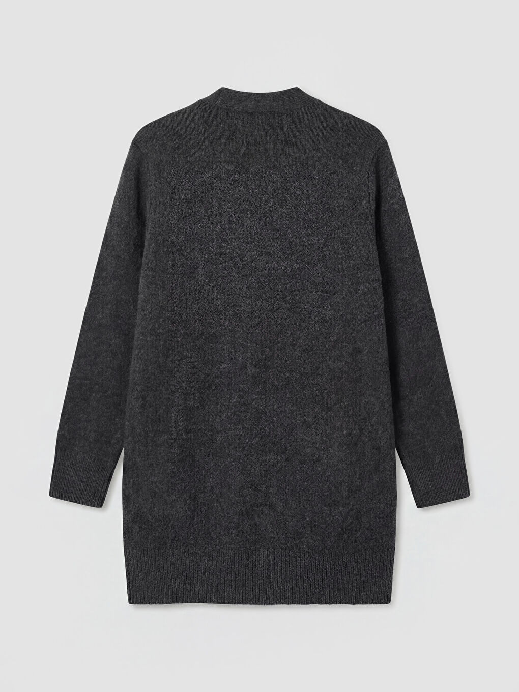 Antrasit V Yaka Kadın Triko Hırka-5