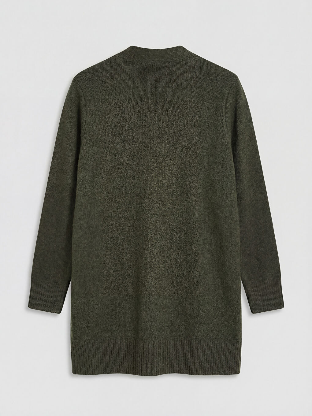 Haki V Yaka Kadın Triko Hırka-5