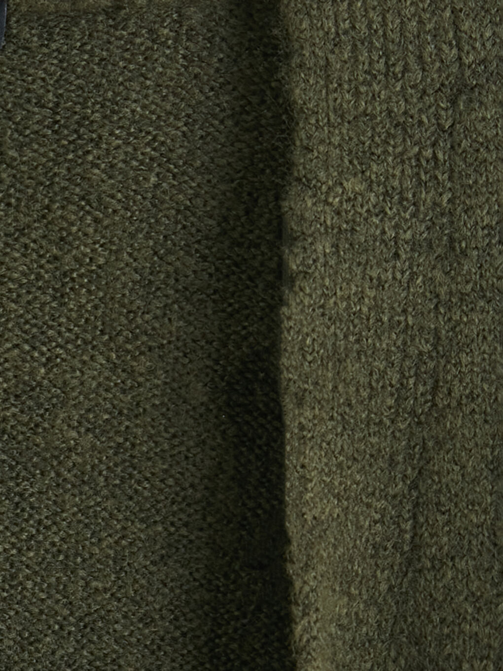 Haki V Yaka Kadın Triko Hırka-6