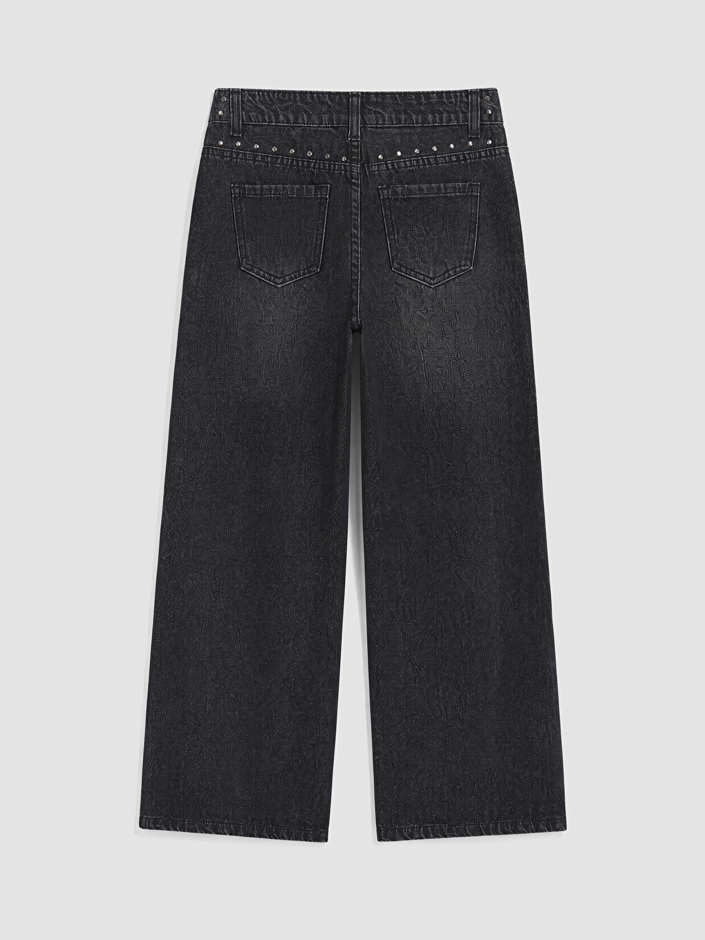 Wideleg Stone Detailed Girls' Jean-1