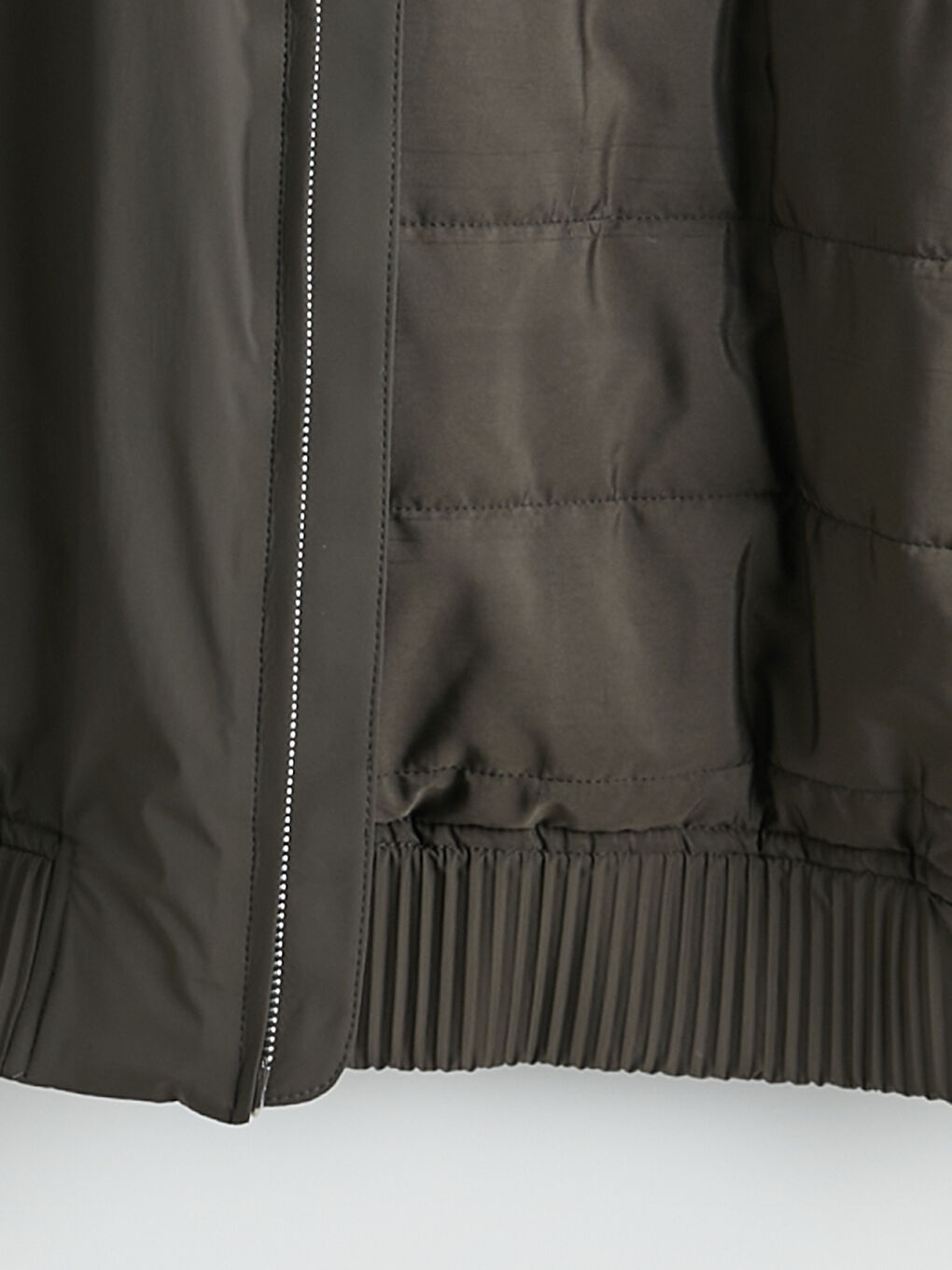 Haki Standart Kalıp Gömlek Yaka Erkek Mont-5