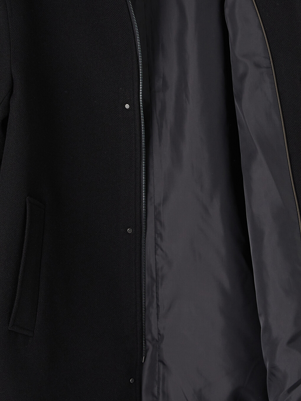 Regular Fit Mock Neck Men's Coat-7