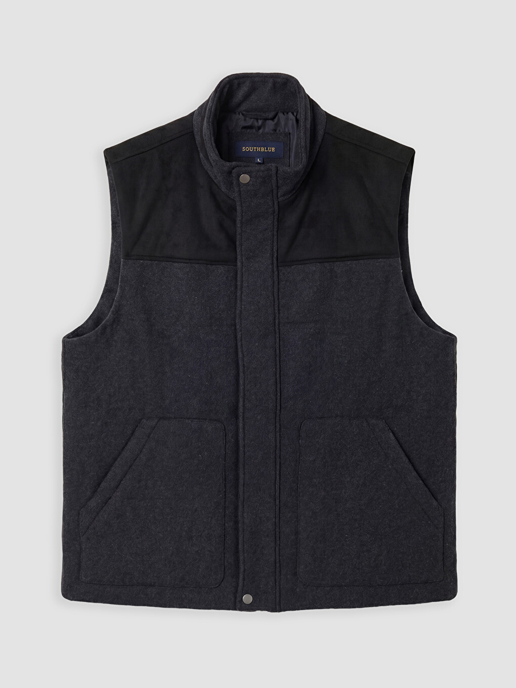 Vestă Matlasată Cachet Regular Fit Cu Guler Înalt Pentru Bărbați-4
