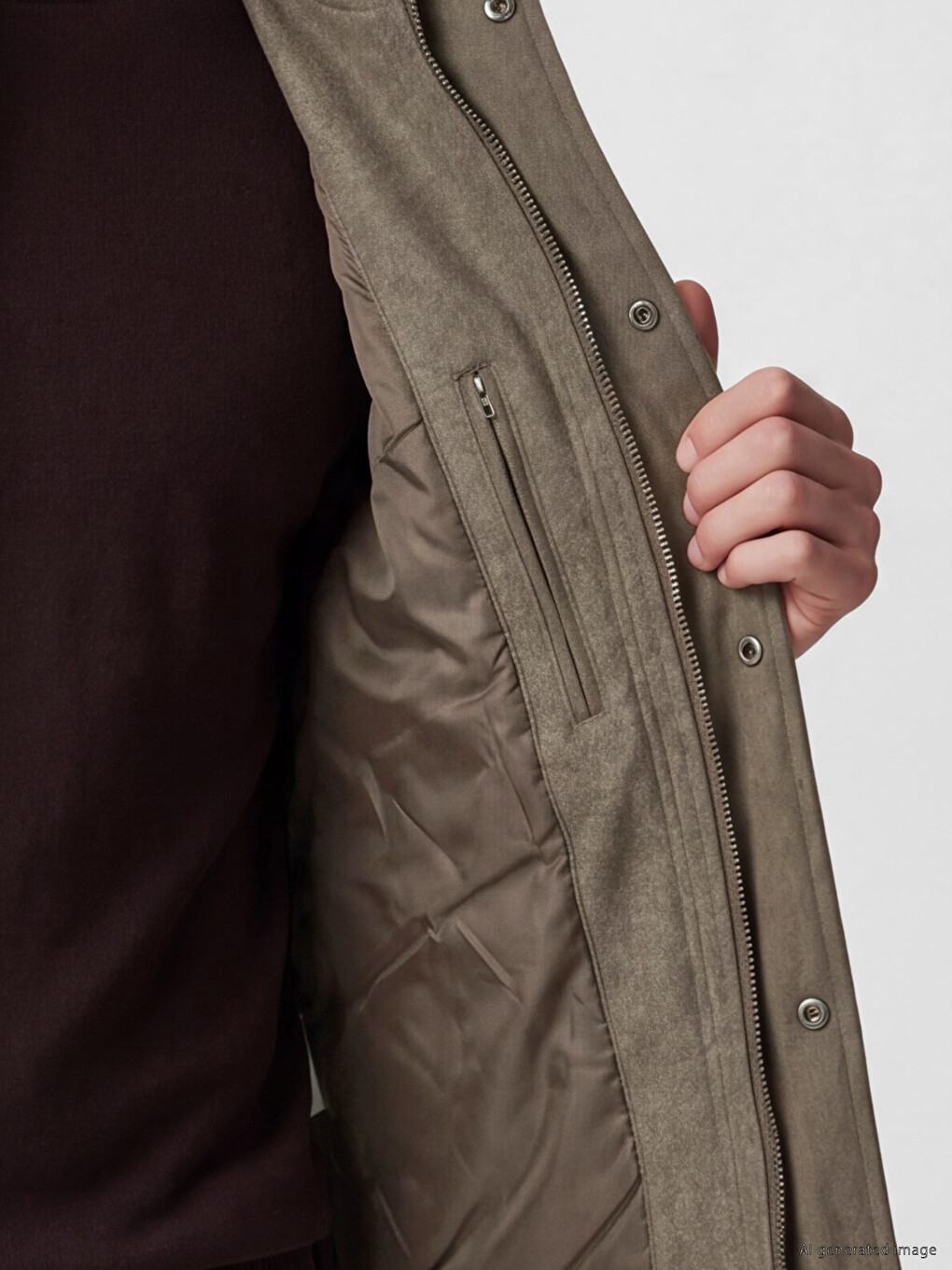 Man Brown Puffer Gilet-2
