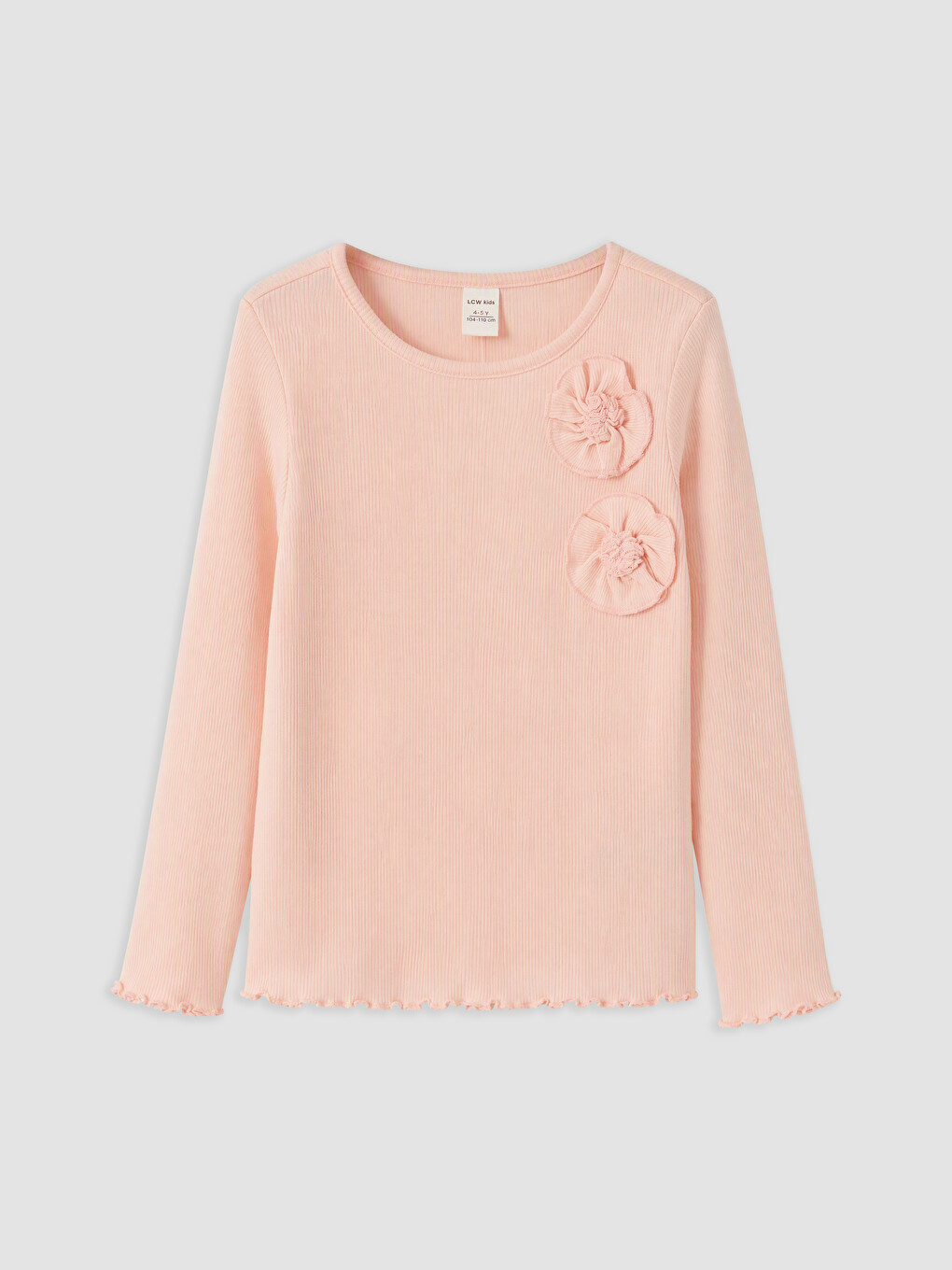 Flower Appliquéd Girls' T-shirt
