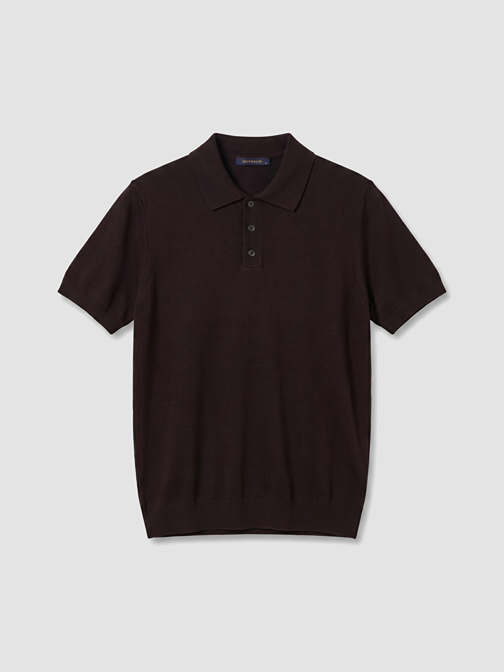 Kahverengi Polo Yaka Erkek Triko Tişört-3