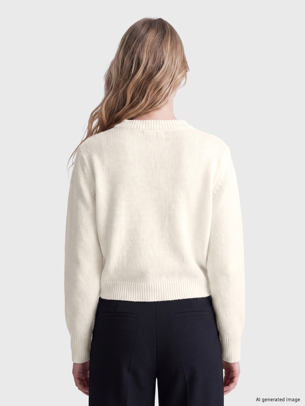 Crew Neck Women's Knitwear Sweater-4