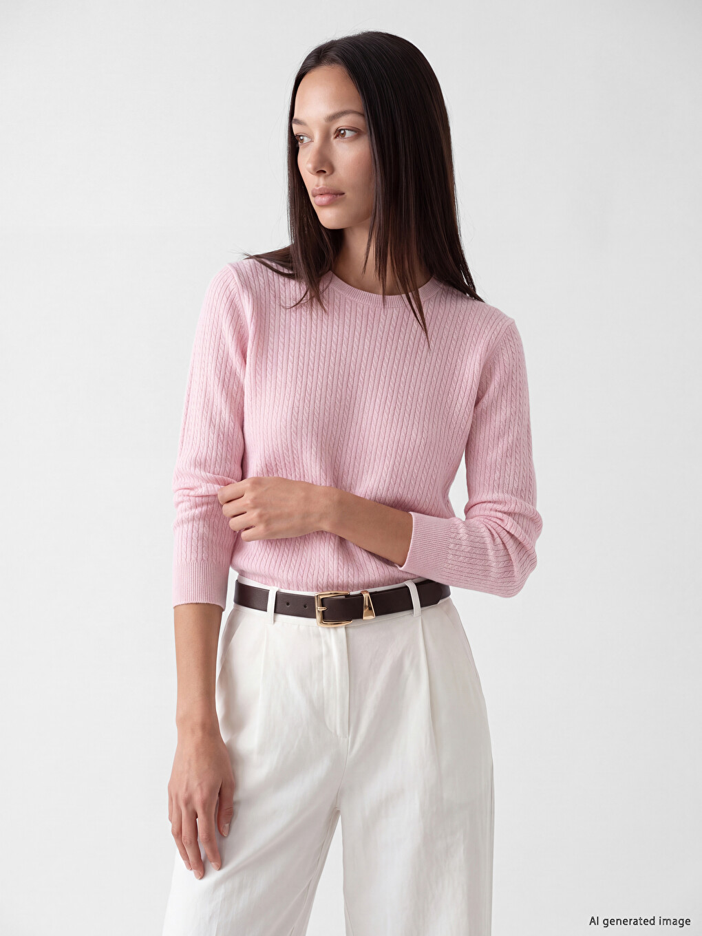 Woman Pink Sweater