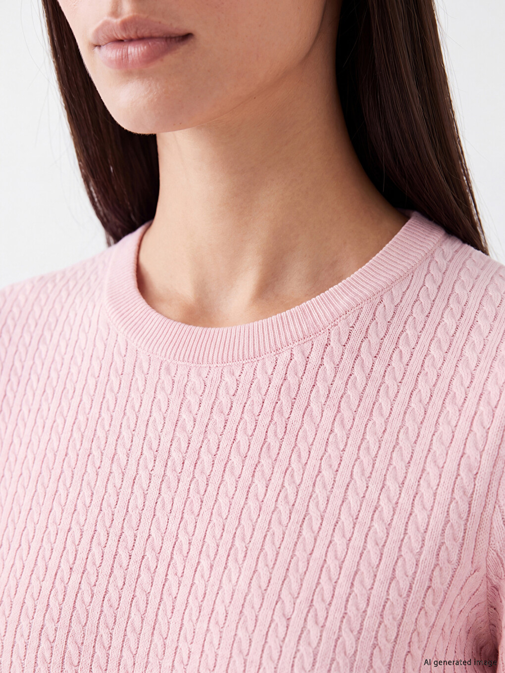 Woman Pink Sweater-2