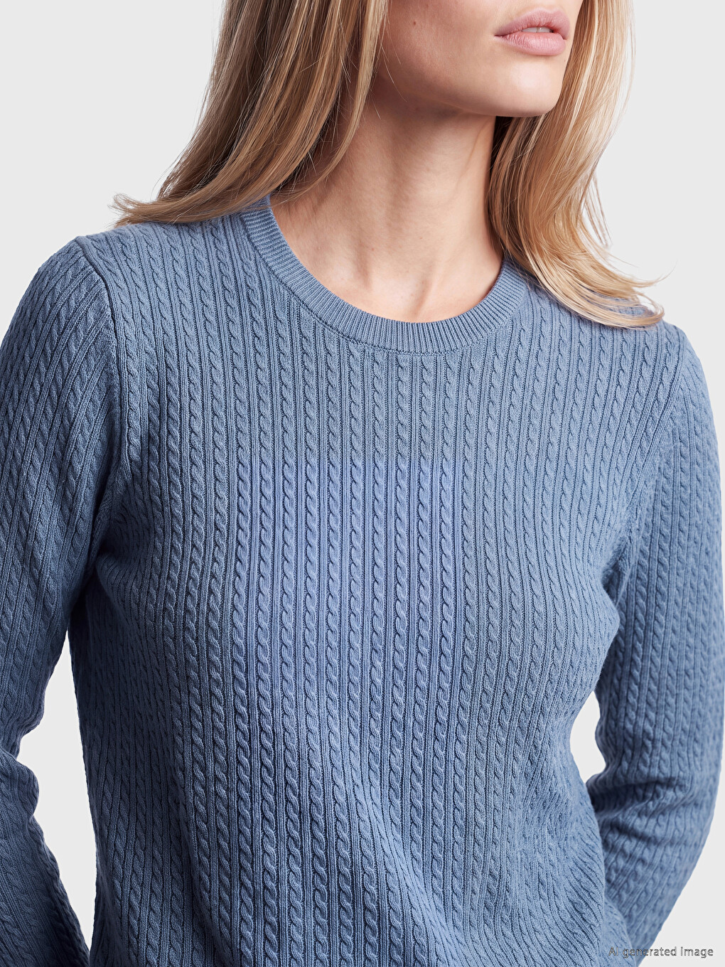 Crew Neck Patterned Women's Knitwear Sweater-3