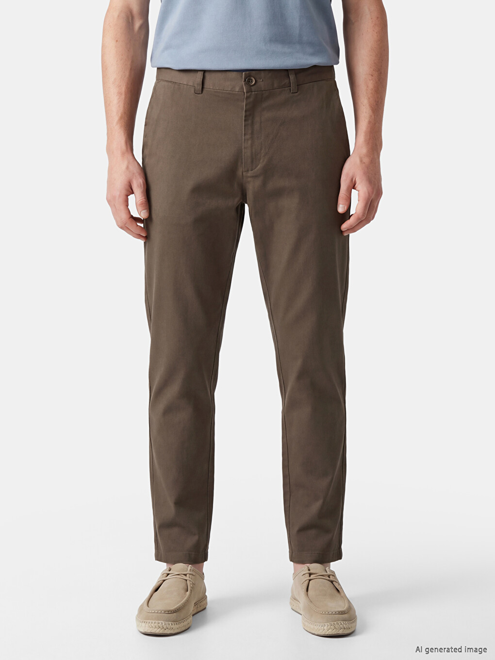 Pantaloni Bărbați Regular Fit din Gabardină-1