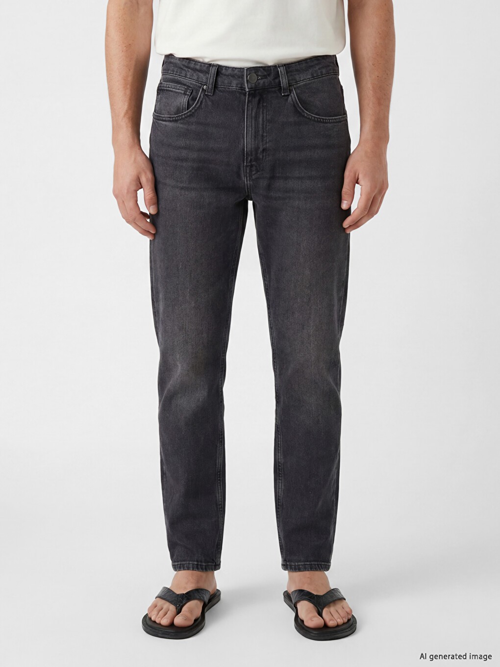 Siyah 750 Slim Fit Erkek Jean Pantolon-1