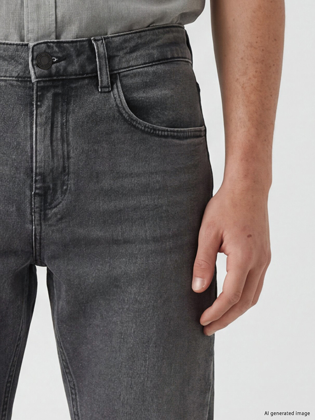 Gri 750 Slim Fit Erkek Jean Pantolon-2