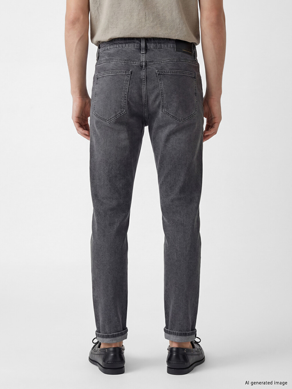 Gri 750 Slim Fit Erkek Jean Pantolon-3