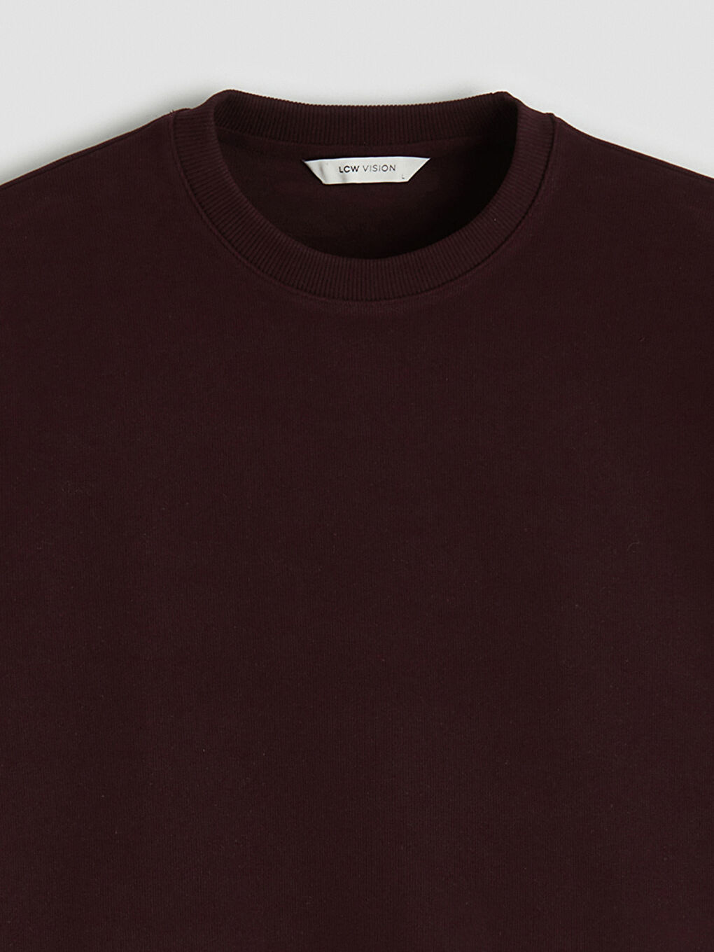 Kahverengi Bisiklet Yaka Kalın Kumaş Erkek Sweatshirt-5