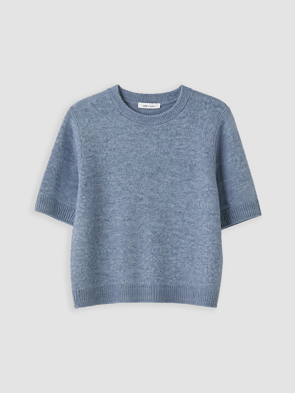 Crew Neck Short Sleeve Women's Knitwear Sweater