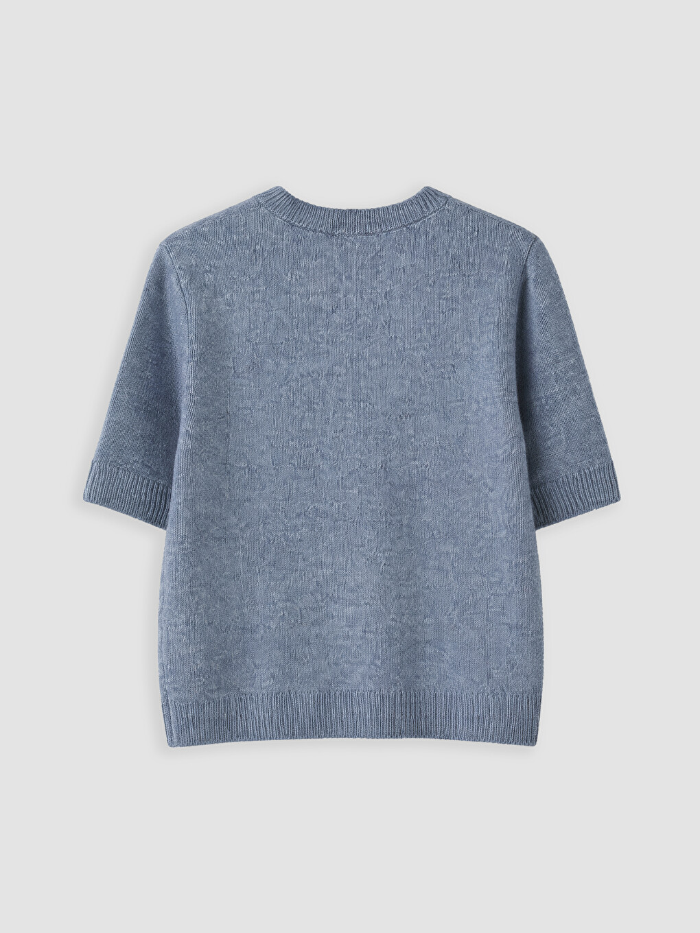 Crew Neck Short Sleeve Women's Knitwear Sweater-2