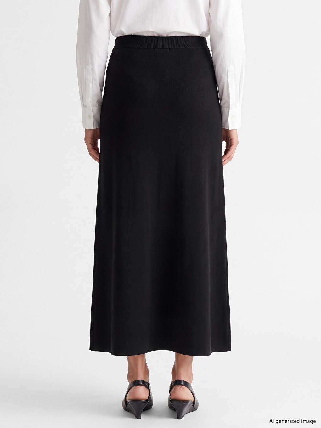 Elastic Waist Knitwear Skirt-3