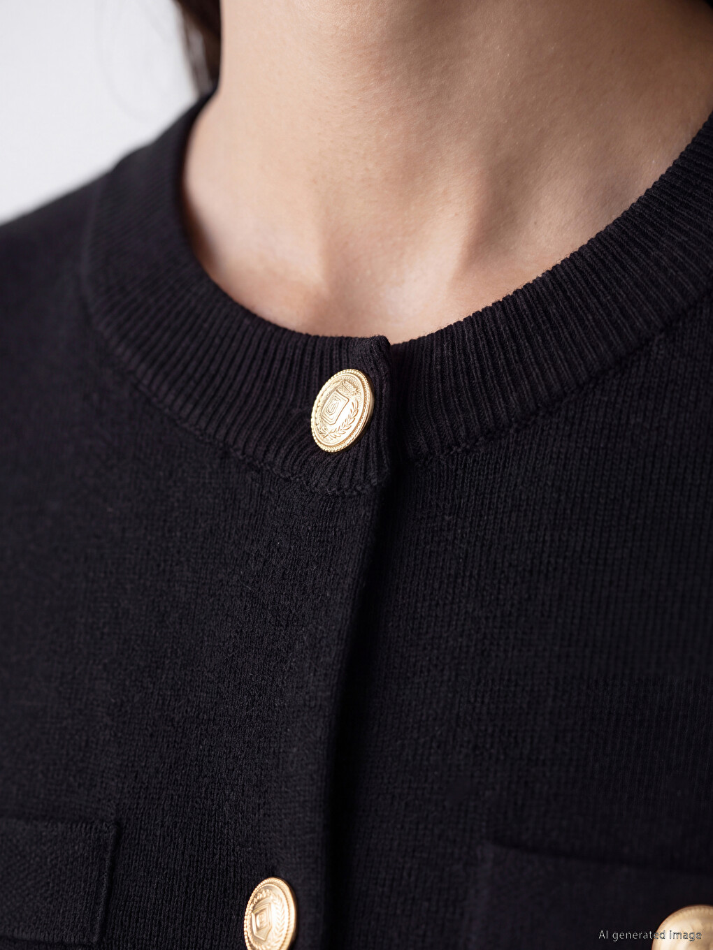 Crew Neck Women's Knitwear Cardigan-2