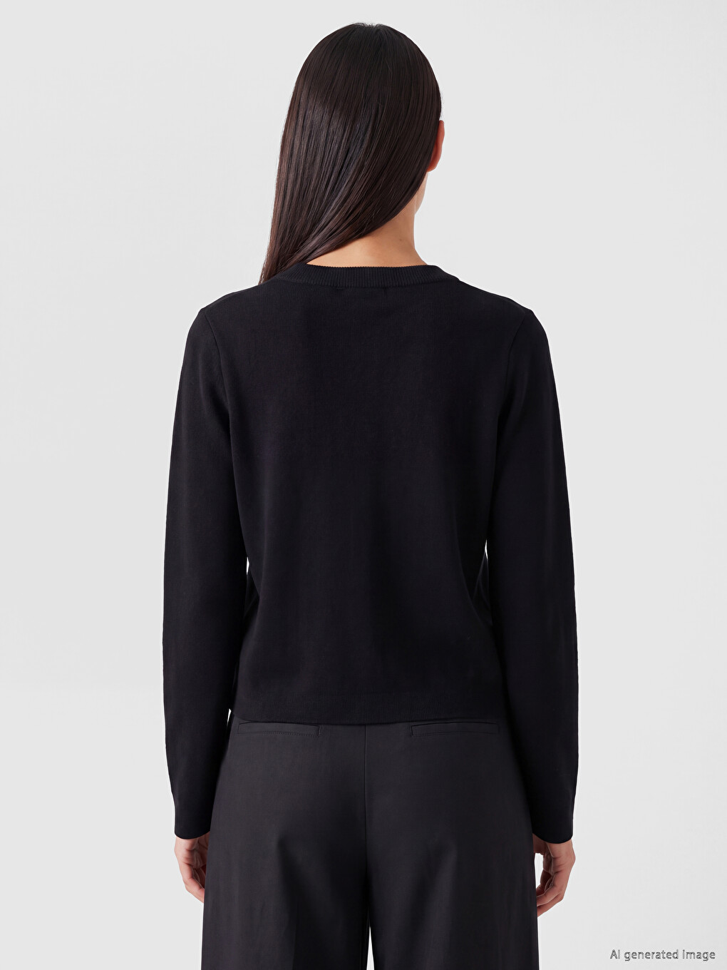 Crew Neck Women's Knitwear Cardigan-3