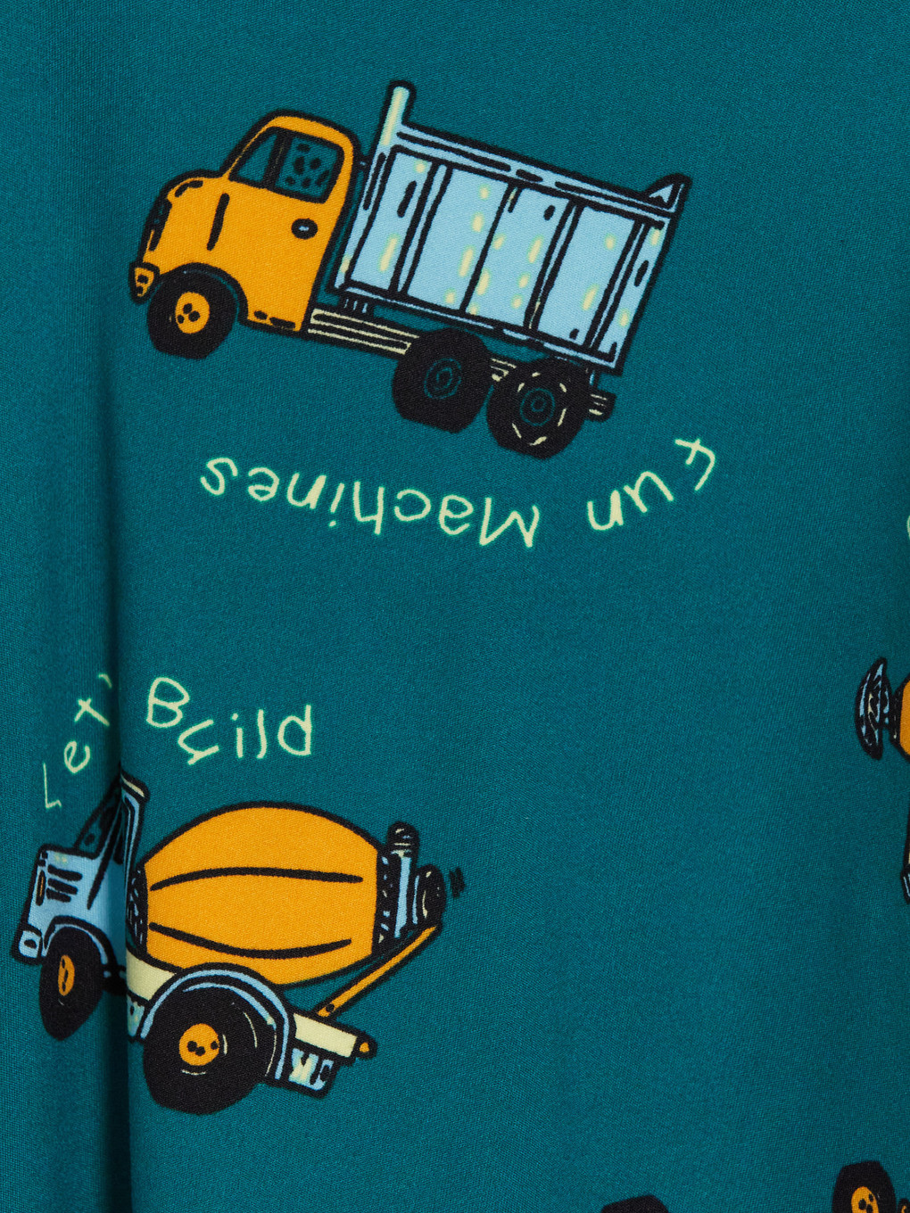 Turkuaz Desenli Erkek Çocuk Pijama Takım-2