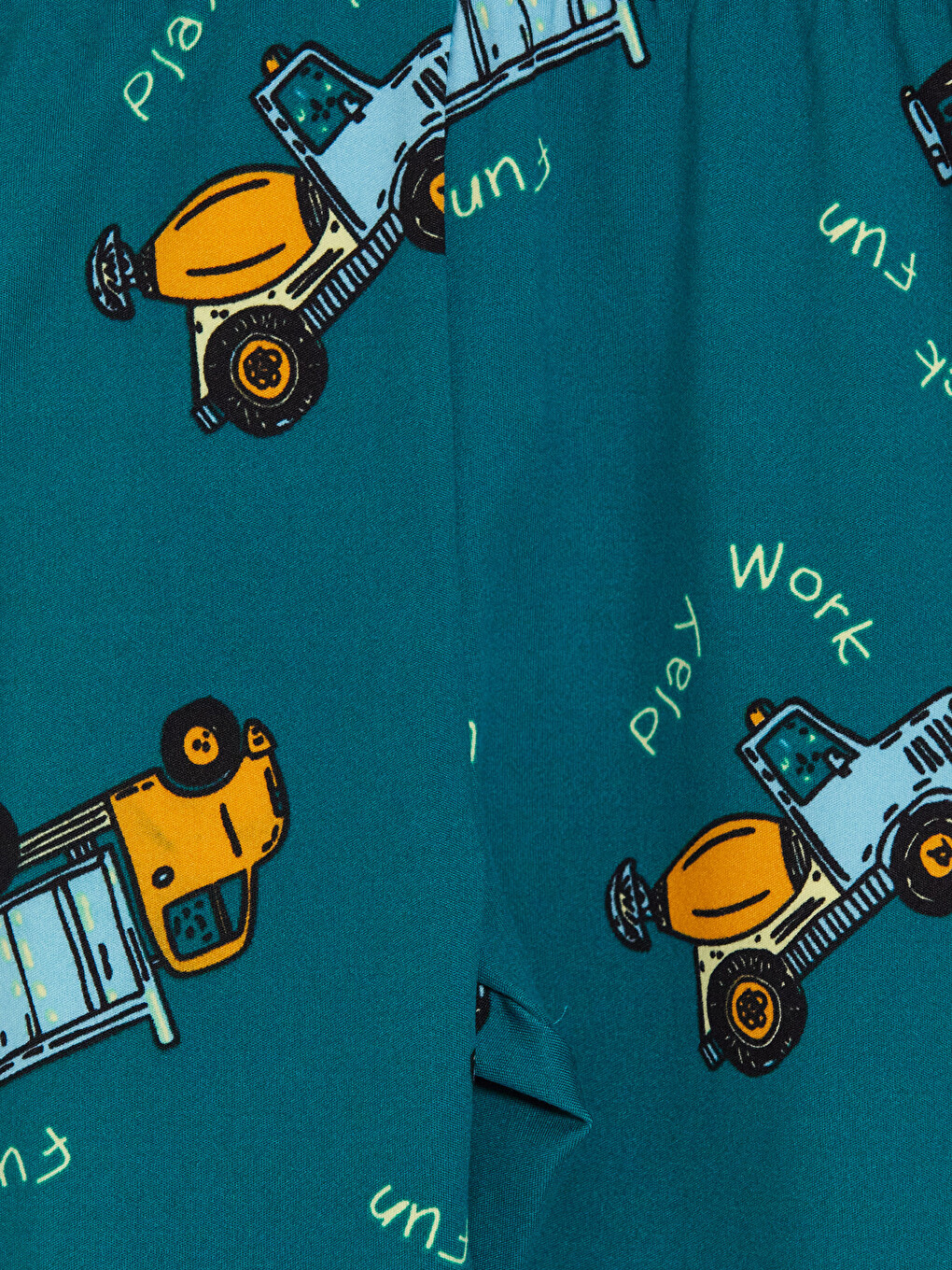 Turkuaz Desenli Erkek Çocuk Pijama Takım-5