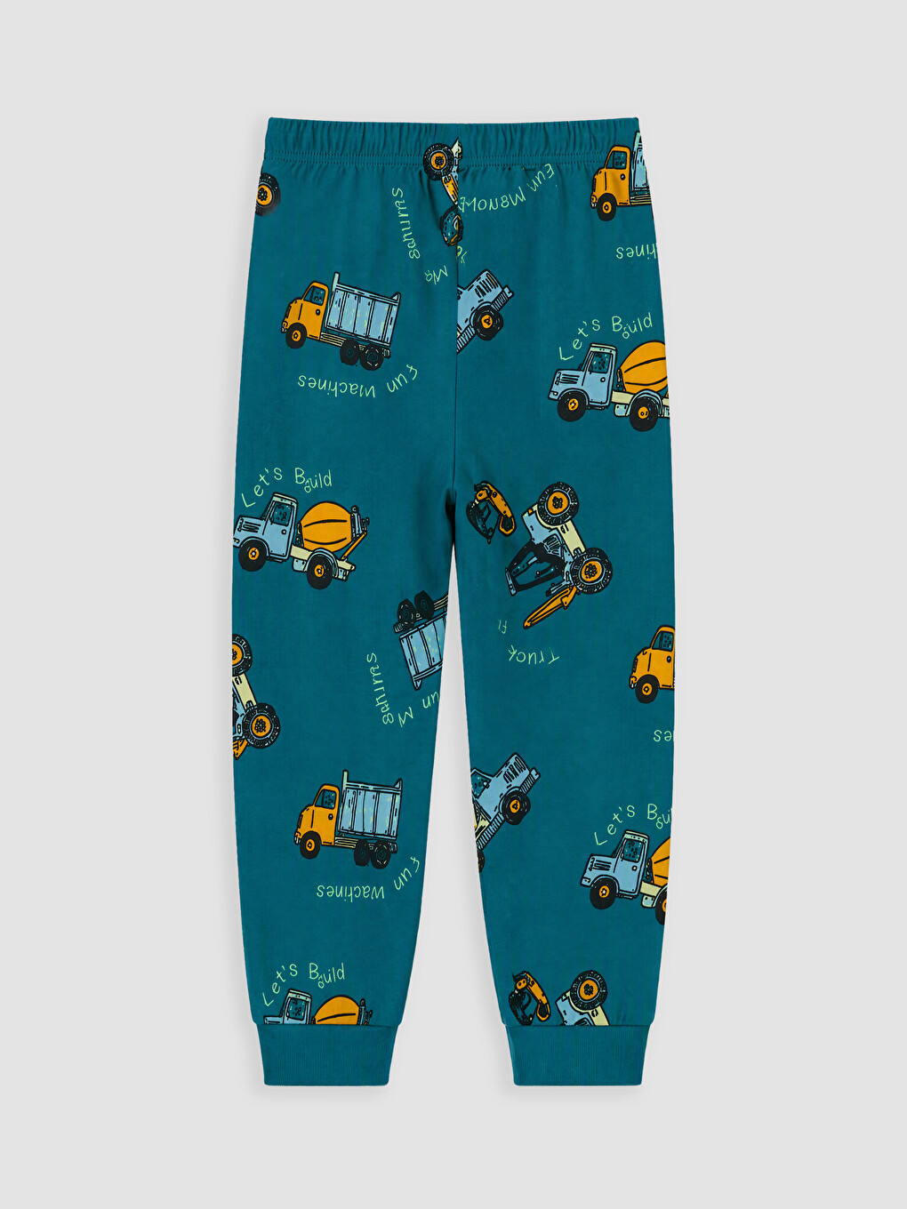 Turkuaz Desenli Erkek Çocuk Pijama Takım-6