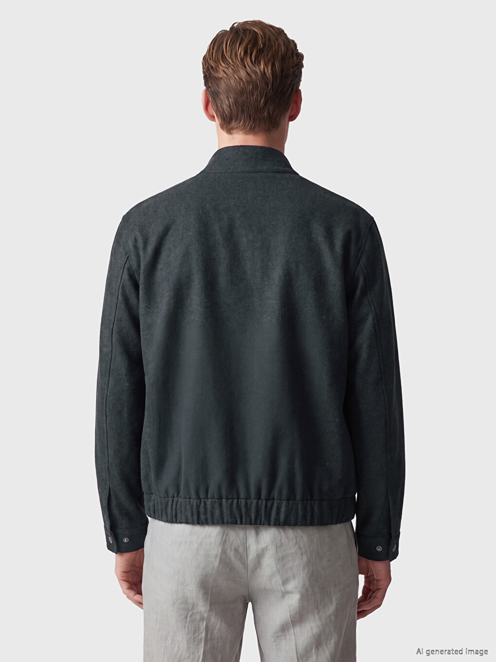 Standard Fit Mock Neck Men's Jacket-3