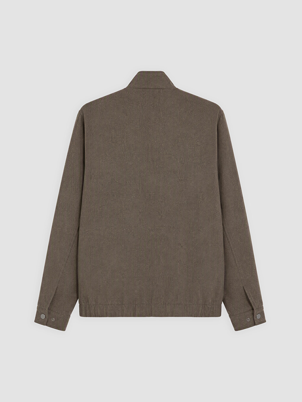 Standard Fit Zippered Mock Neck Men's Jacket-5