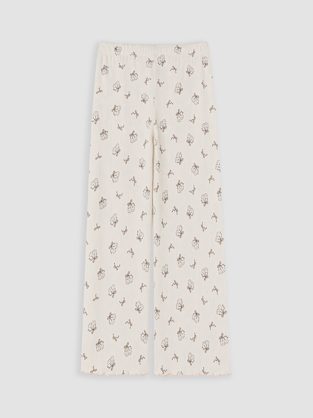 Pembe U Yaka Nakışlı Pijama Takım-6