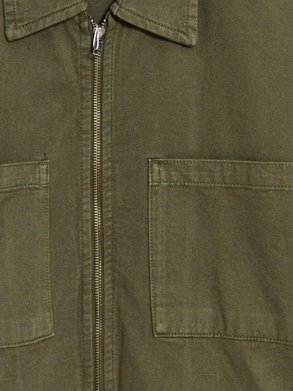 Relaxed Fit Men's Gabardine Shirt Jacket-5
