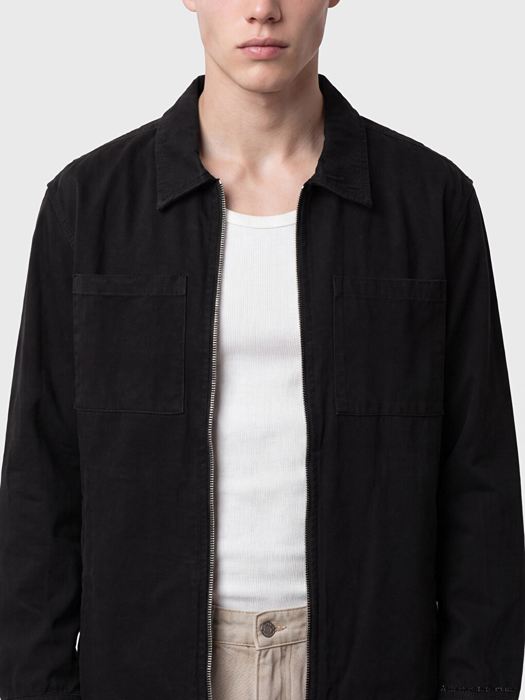 Relax Fit Gabardine Men's Shirt Jacket-2