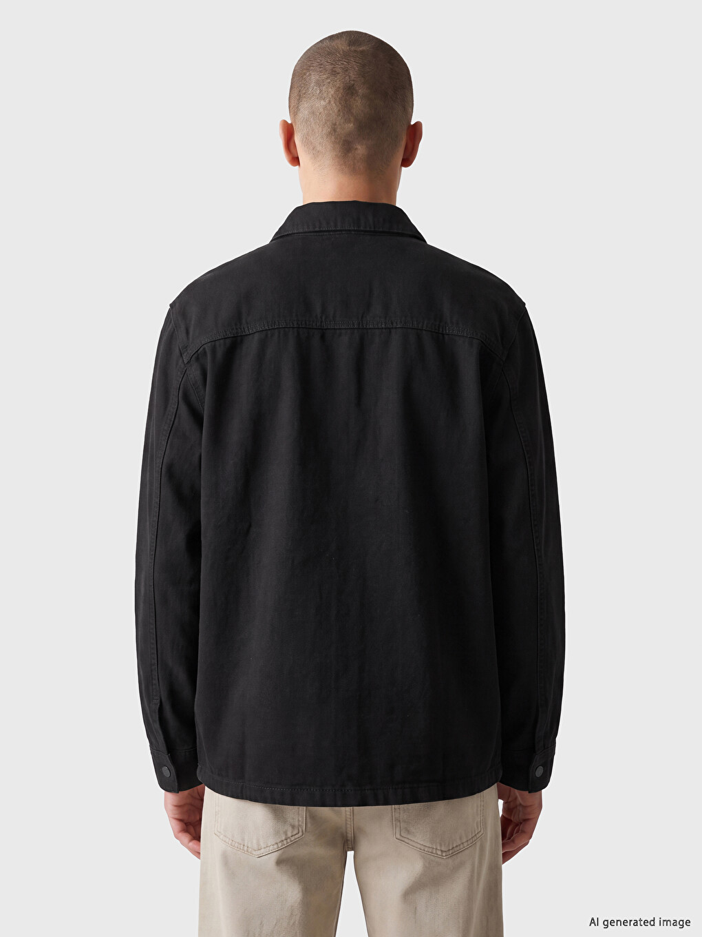 Relax Fit Gabardine Men's Shirt Jacket-3