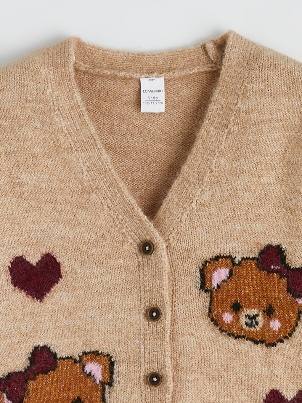 Girl BROWN Cardigan-1