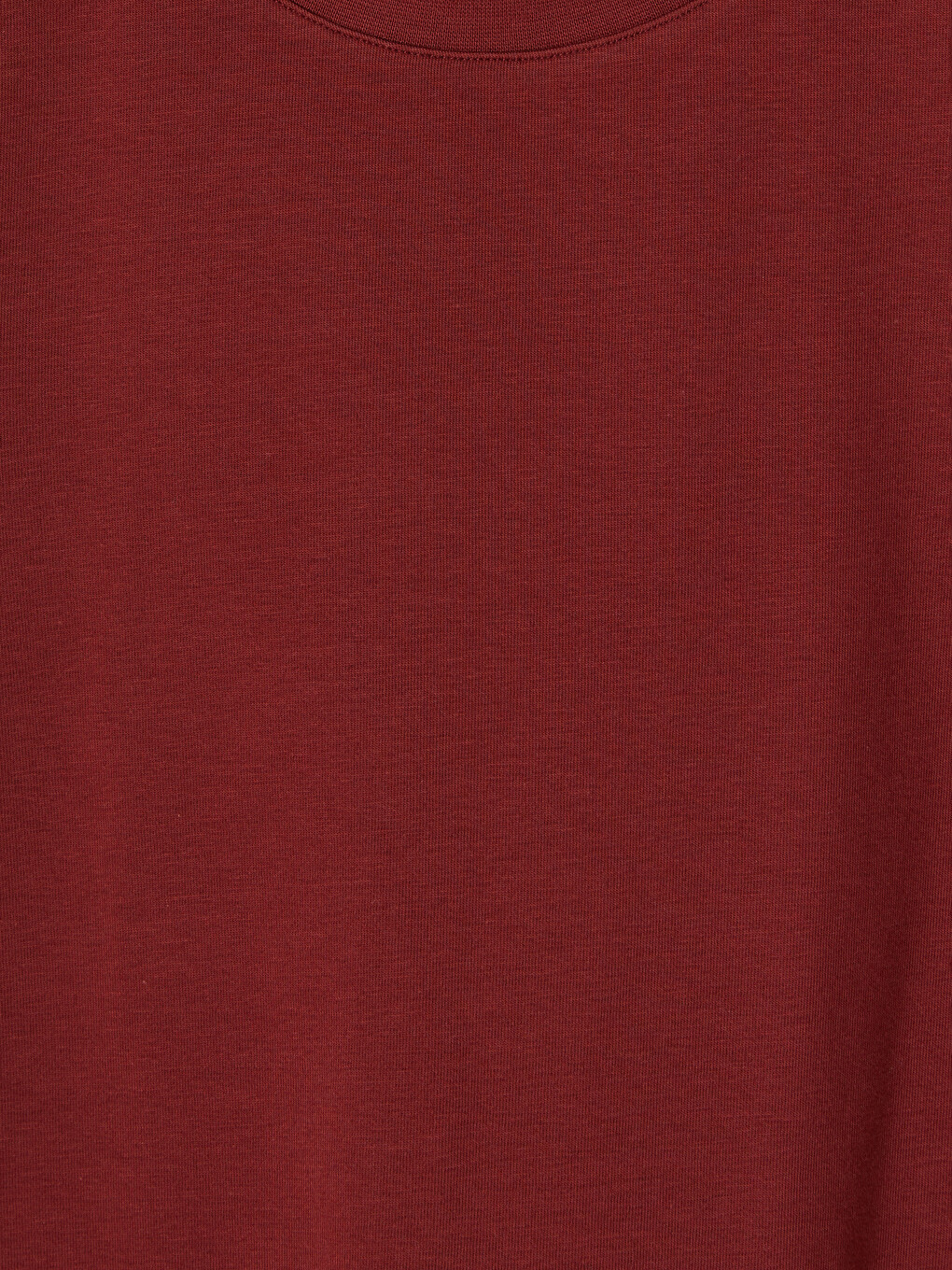 Bordo Bisiklet Yaka Kadın Tişört-2