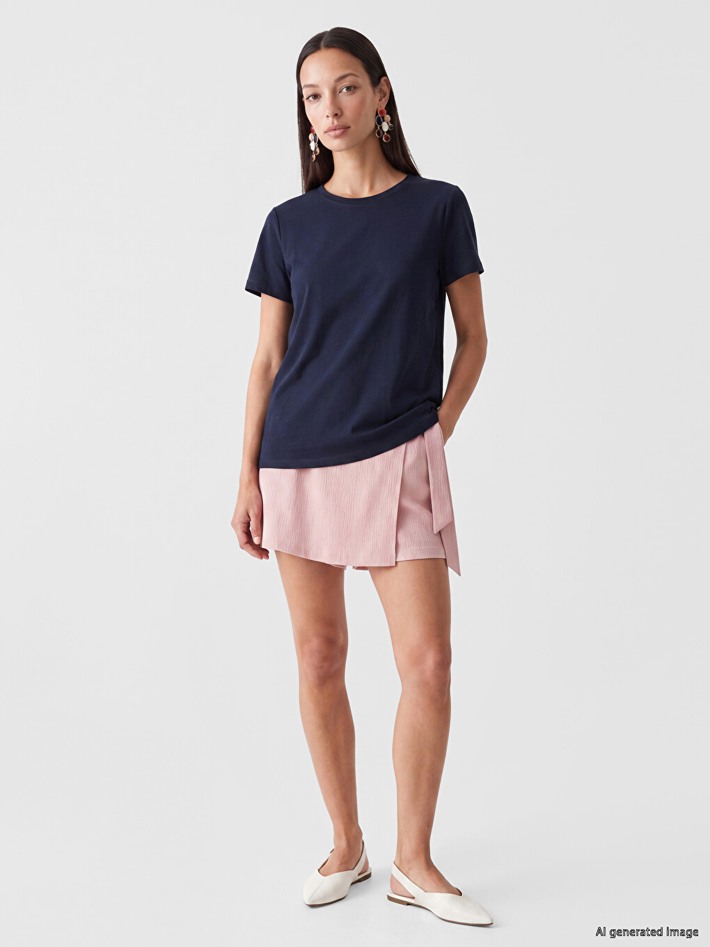 T-shirt Me Jakë Të Rrumbullakët Për Gra-1