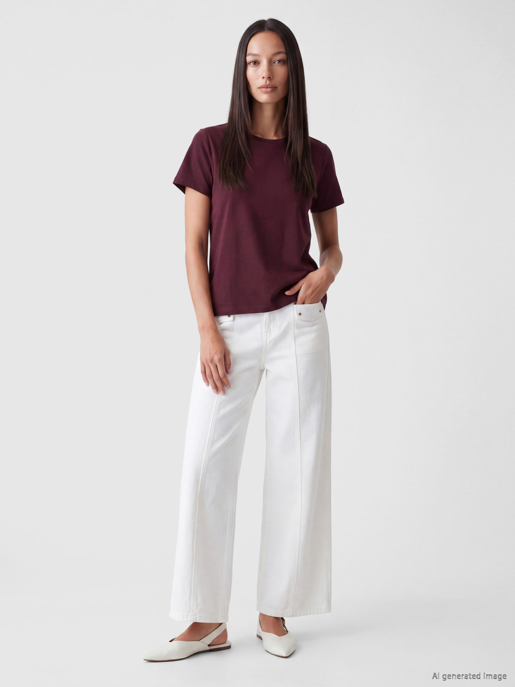 Crew Neck Women's T-shirt-1