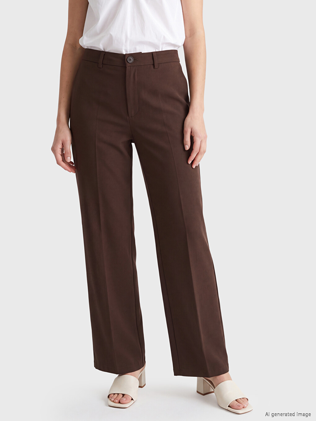 Woman Brown Trousers-1