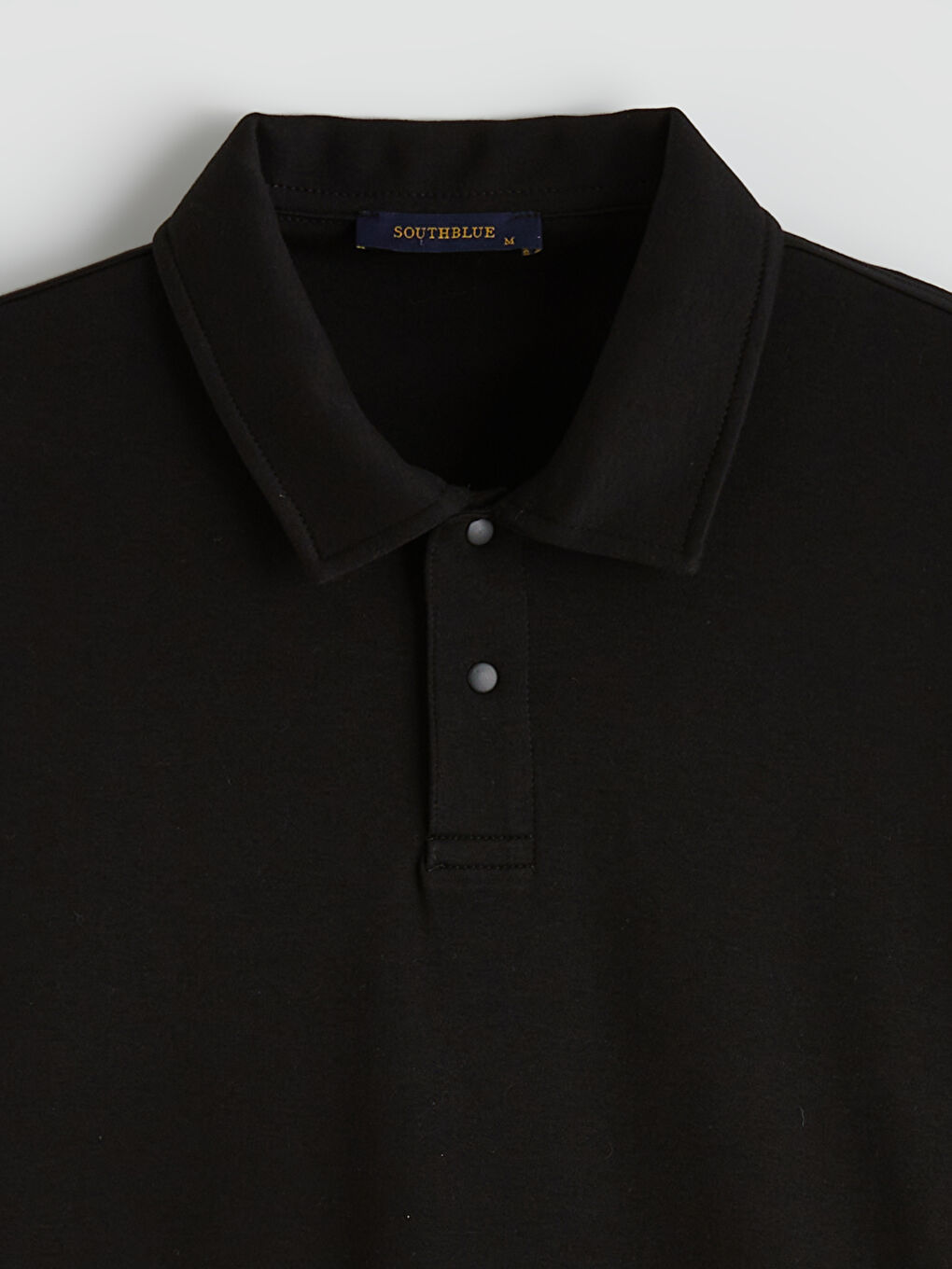 Siyah Polo Yaka Erkek Tişört-5
