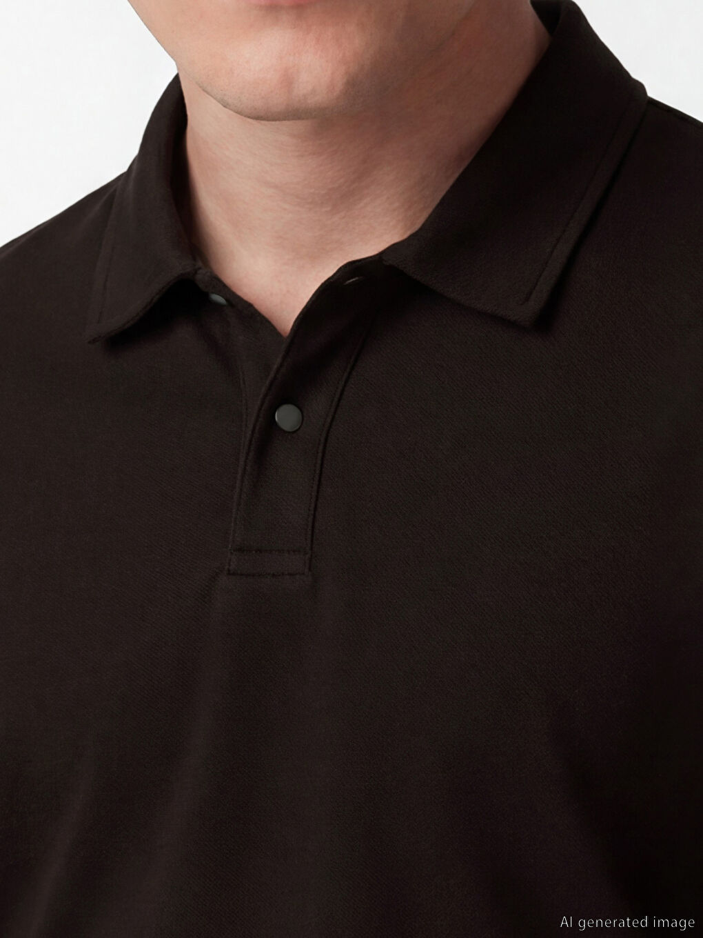 Kahverengi Polo Yaka Erkek Tişört-2