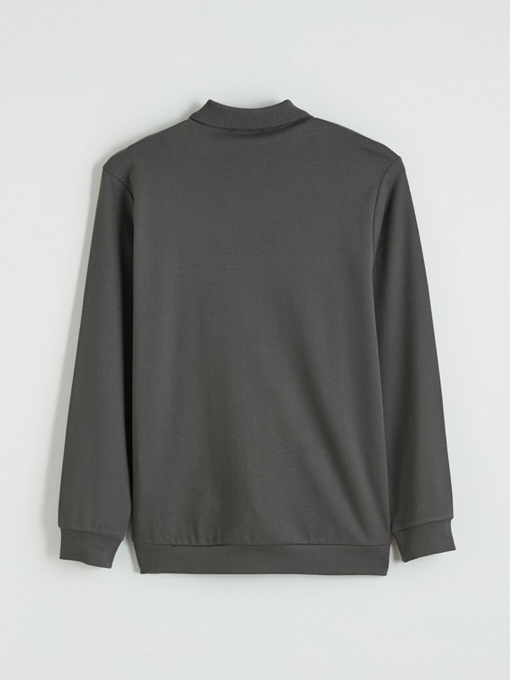 Antrasit Polo Yaka Erkek Sweatshirt-6