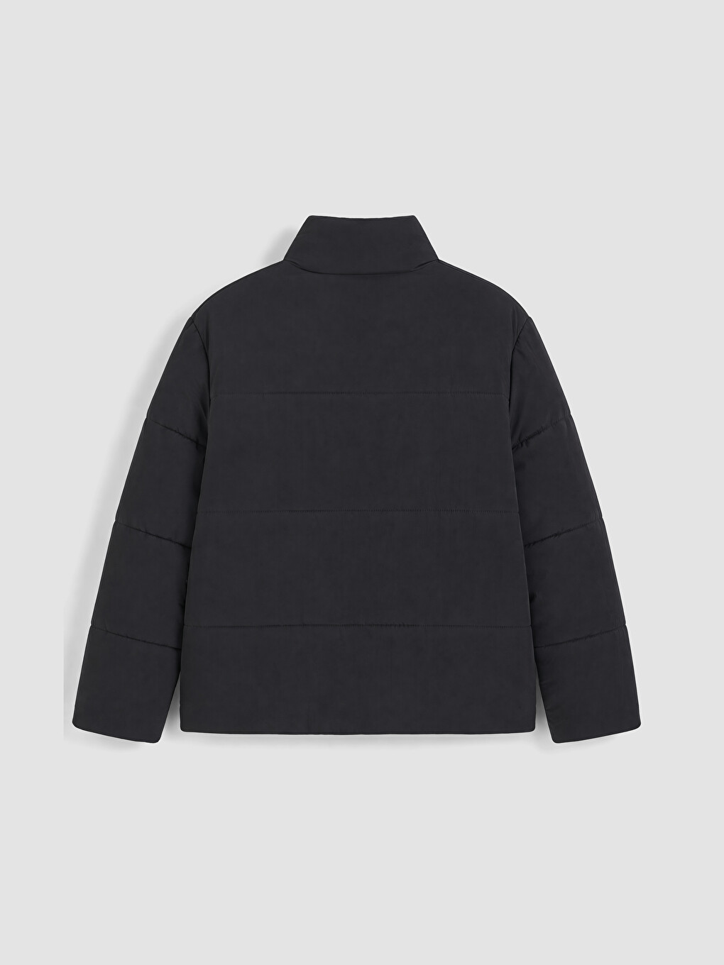 Relaxed Fit Mock Collar Men's Puffer Coat-5