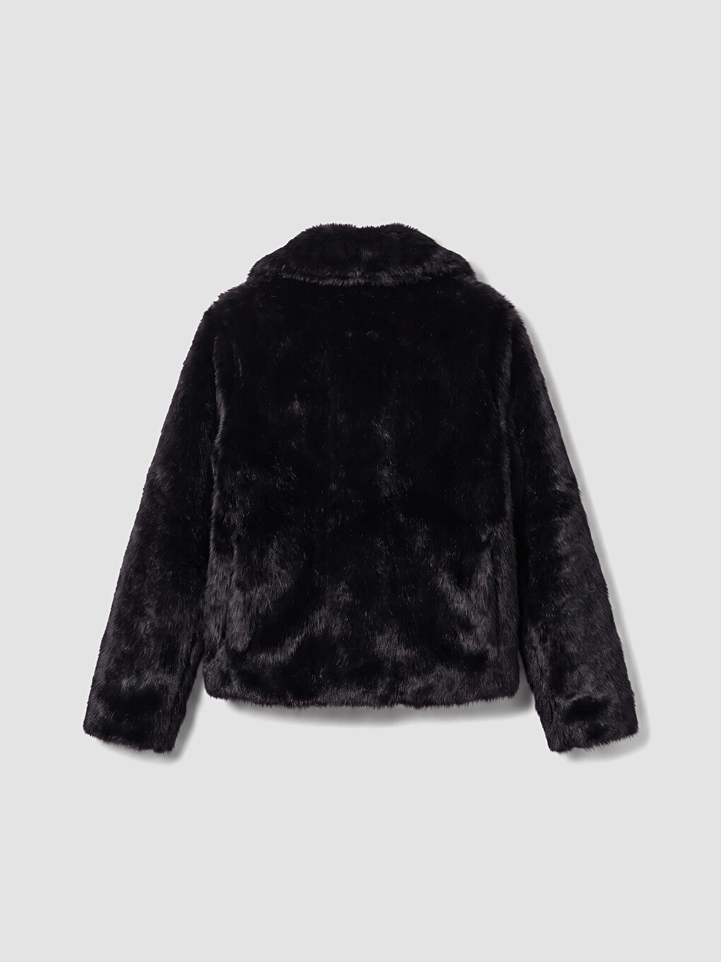 Lapel Collar Women's Fur Coat-4