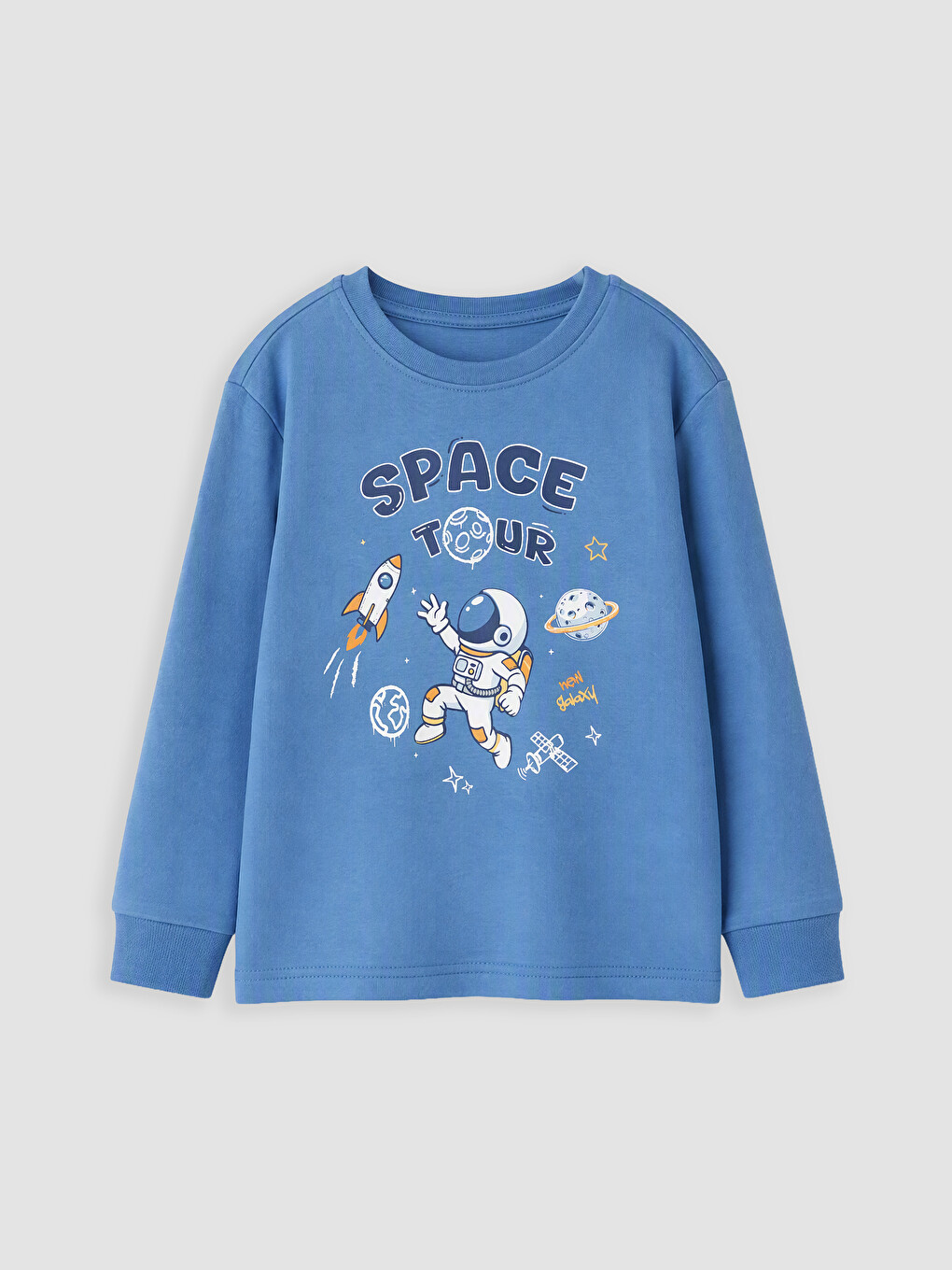 Crew Neck Printed Boys' Pyjamas Set-1